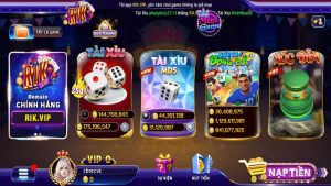 Giao diện của cổng game RIK VIP